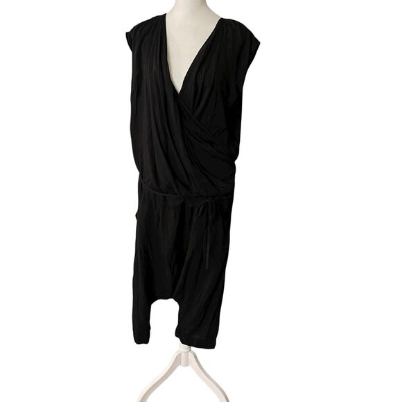 Studio B3 IT 40 / 42 Romper One Piece Black Thin Sleeveless Vneck Pockets - Picture 5 of 15